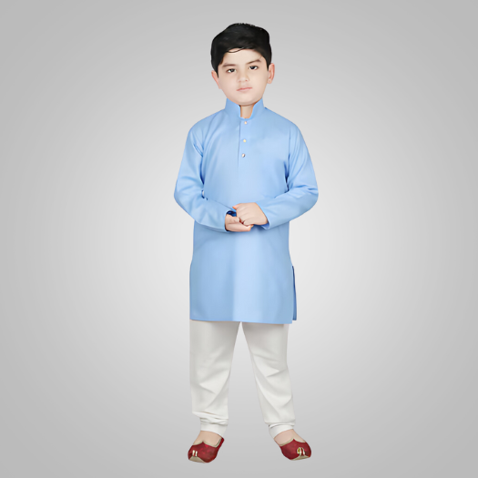 Kids Pure Cotton Kurta Pyjama ( Full Sleeves )